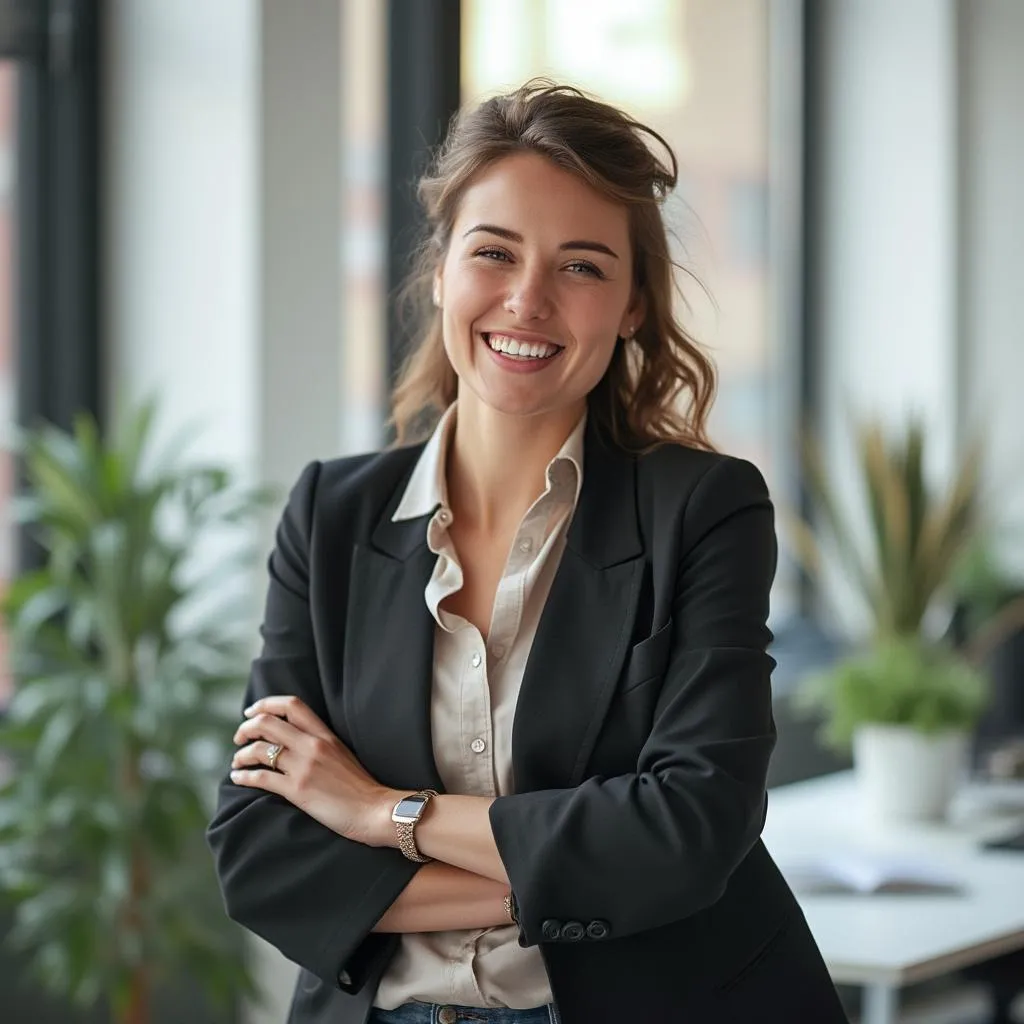 Claire Martin cliente satisfaite souriante professionnelle